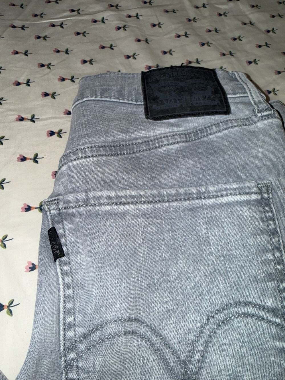 Levi's Mile High Super Skinny Gray Denim Jeans Size 30 - Picture 6 of 6